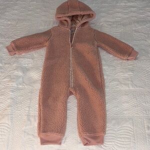 Carter's Pink Fleece Hooded Footie